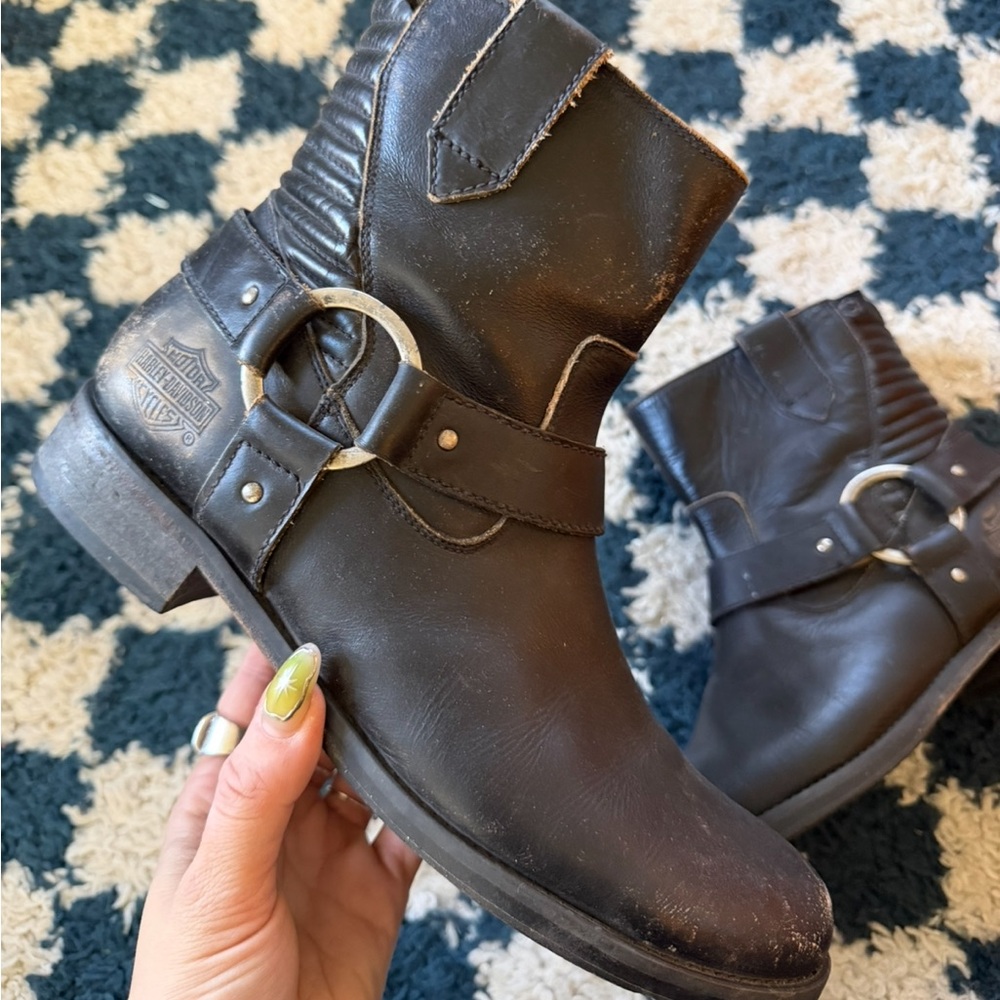 Harley-Davidson Harness Boots Women's 9.5 Mcalpin 6" Black Motorcycle boots